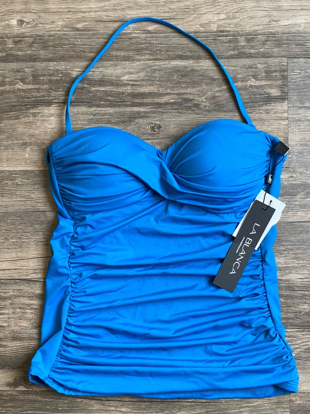 NWT La Blanca Tankini Top Swimsuit Size 4 UPF 50+